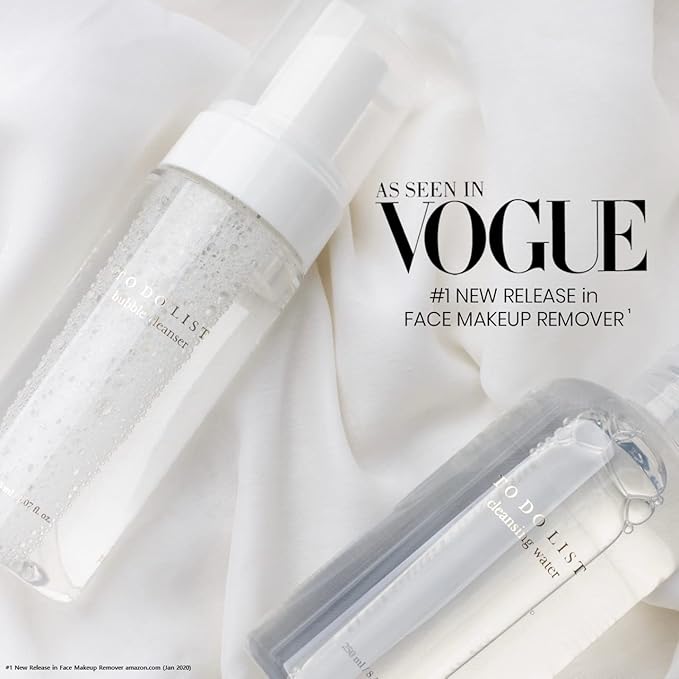 TO DO LIST Cleansing Water | Premium Micellar Water Make up Remover | Oil-free Lip & Eye Makeup Remover | Agua Micelar Cleanser | 8.45 Fl. Oz. | Korean Skin Care For All Skin Types