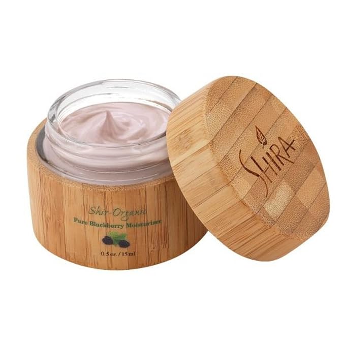 Shir-Organic Pure Blackberry Moisturizer Helps Fight Against Free Radicals Smooth Even Texture Regenerates the Skin for Normal to Dry & Sensitive Skin Type (15ml)