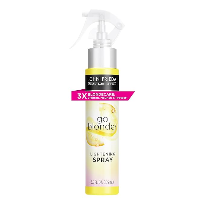 John Frieda Go Blonder Lightening Spray, Controlled Hair Lightener to Gradually Lighten Hair, with Citrus and Chamomile BlondMend Technology, 3.5 Oz