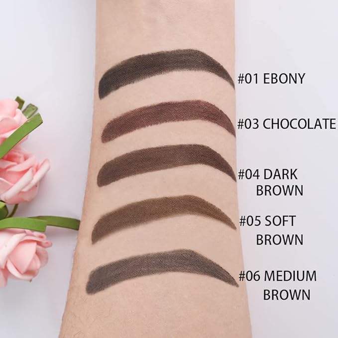 Medium Brown Eyebrow Powder Pomade Gel Shaper Makeup Kit with Dual-ended Brush, Eyebrow Stencil Kit for Women Shaping, Eye Brow Pomade Stencil Shaper Tinting kits for Women Long Lasting Waterproof