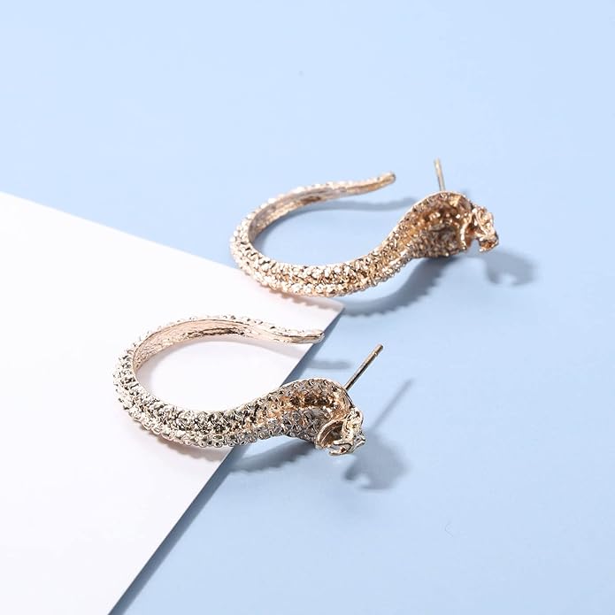 Vintage Snake Studs Earrings Gold Snake Dangle Earrings Animal Serpent Earrings Punk Cool Snake Earrings Jewelry for Women Girls Gifts