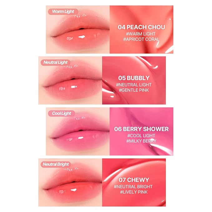 2aN Glaze Bouncing Tint – Lightweight, Moisturizing Lip Tint with High-Shine Finish, Smooth, Light Plumping, Comfortable Wear, Korean Makeup (Cherry Bite, 0.16 oz)