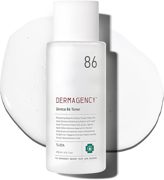 Zeroca 86 Korean Toner for Acne-Prone & Oily Skin – Fast Calming & Soothing for Breakout Relief – Calms Redness & Supports Clear Skin (6.76 fl.oz. 200ml)