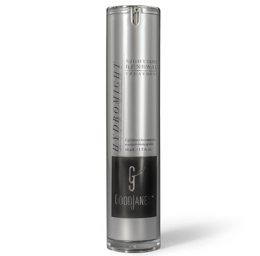 GoodJanes Hydromight Nighttime Renewal Gel with Lactic Acid, Hyaluronic Acid & Apple Stem Cells – Exfoliating & Moisturizing Night Treatment for Smoother, Radiant Skin