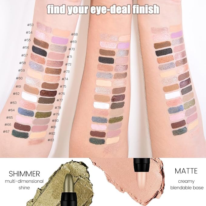 evpct Brown Matte Cream Eye Shadow Sticks Brightener Pencils for Women, Longwear Brown Silky Eyeshadow Applicator Stick Pen Waterproof, Blendable Crease-Proof Stick Eyeshadow Matte Eye Makeup 75