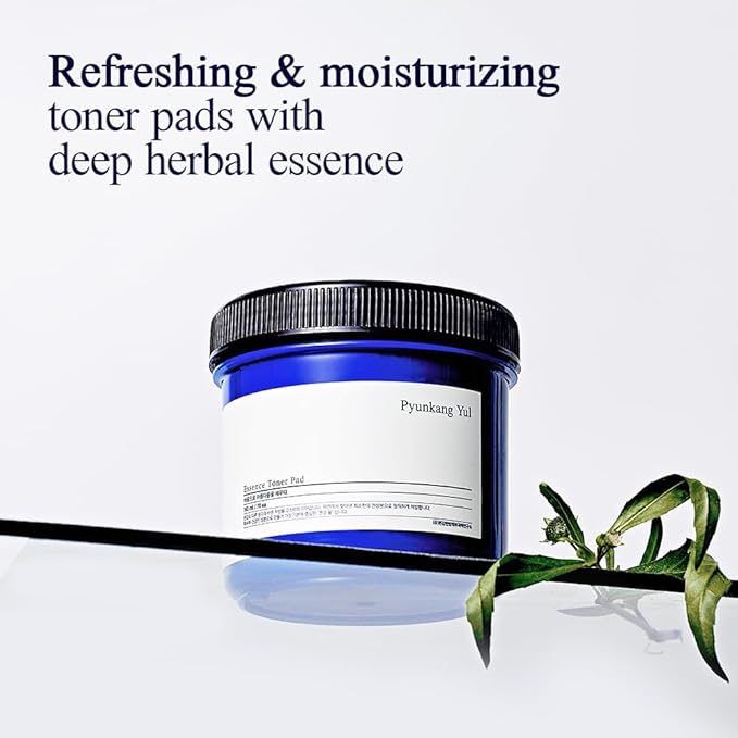 PYUNKANG YUL Essence Toner Pad with Astragalus Root, Houttuynia Cordata, Willow Bark, Centella Asiatica, Ceramide, Nourish Moisturizes, Removes Dead Skin Cells, Korean Face Skin Care 70ea, 4.73fl.oz.