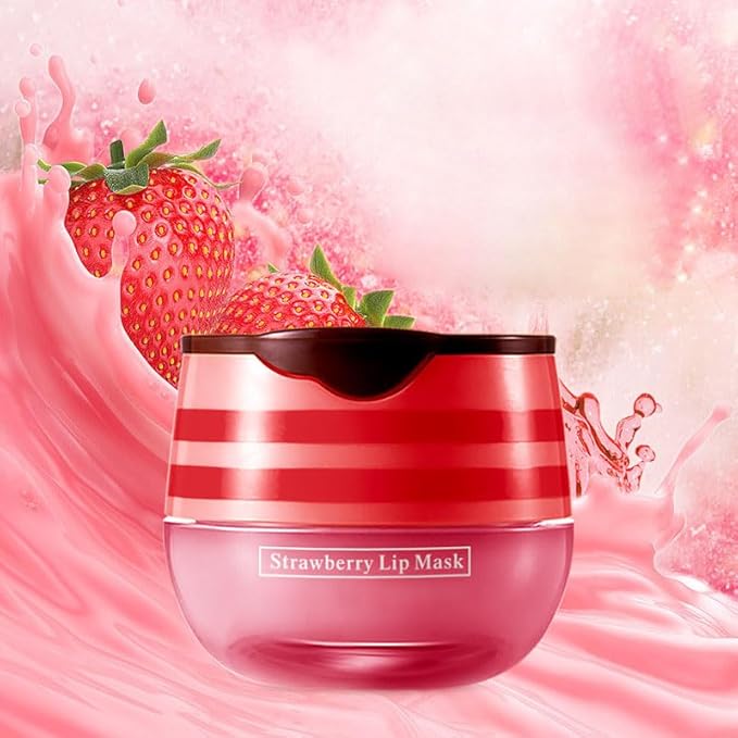 4 Pcs Lip Balm, Moisturizing Restors Moisture Bee Lip Mask for Dry Lips Lip Mask.(Honey)