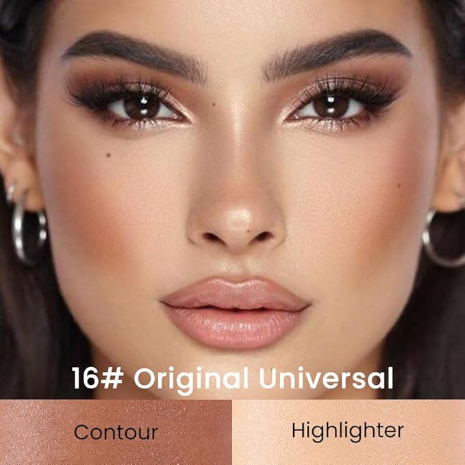 evpct 2in1 Face Shaping & Contouring Stick Cream Contour Concealer Bronzer Stick Makeup Kit for Beginner Face Highlighter Makeup Stick contorno maquillaje de maquillaje profesional,ORIGINAL Universal