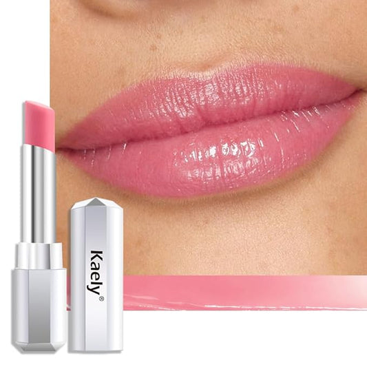Kaely Pink Honey Glossy Lipstick for Women, Moisturizing Shine Lipstick for Dry Lips, Hydrating Nourishing Tinted Lip Balm, Sheer Lightweight Lip Gloss Stain Makeup, Vegan & Cruelty-Free, 02