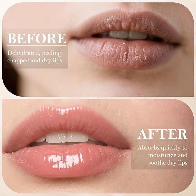 Summer Lip Butter Balm, Moisture and Hydration Lip Gloss, Long-lasting Hydrating Non-Sticky Lip Balm, Soften Dry Lips Lip Care (#Vanilla, 1Pcs)