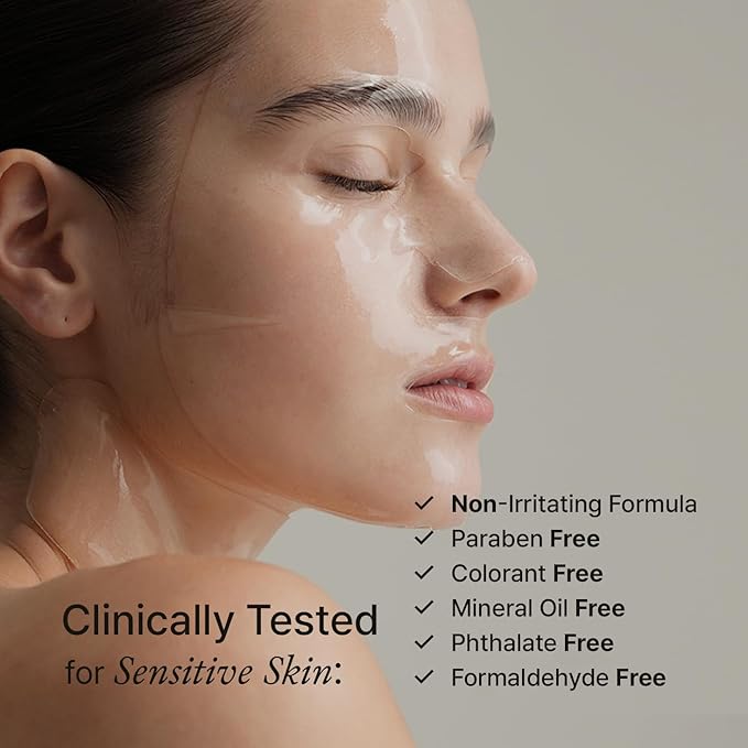 House of B Glow Glutathione 2-Step Face Film Set for Wrinkle Reduction & Skin Tone Enhancement, Shine Your Light with Korean Mask