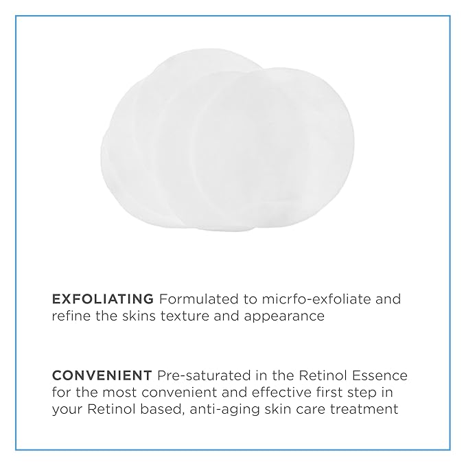 Consult Beaute - Regenerol - Retinol Exfoliating Facial Treatment Pads - Micro Exfoliation for Face - Smoother, Glowing Skin - 60 Disposable Wipes (2Pack)