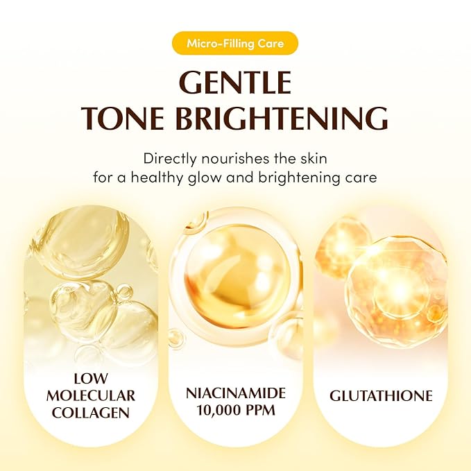 EQQUALBERRY Collagen Glow Up Mask - Niacinamide & Low Molecular Collagen for Brightening and Radiance Boosting | Korean Collagen Face Mask for Glass Skin, 4 Sheets, 1.01 OZ.