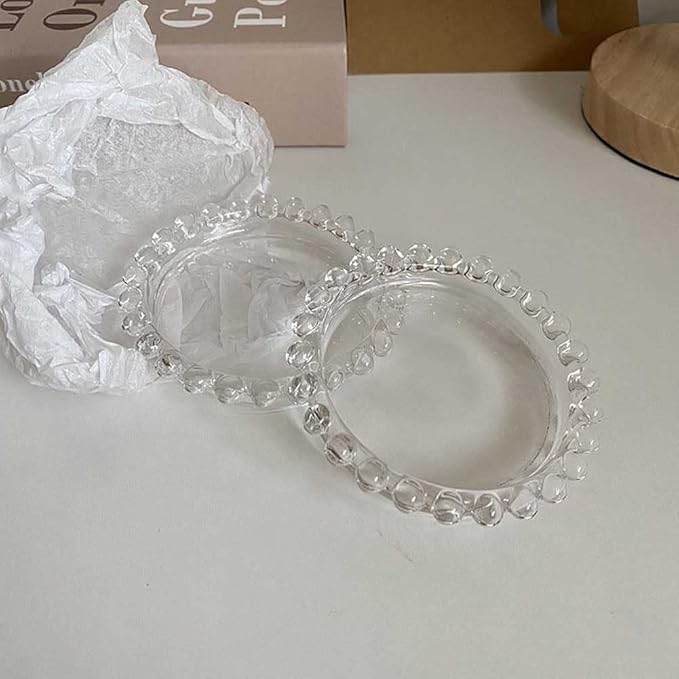 Nail Art Palette Clear Glass Nail Art Color Mixing Plate Nail Art Display Board Cosmetic Mixing Tray Manicure Tool for Home and Salon Use, 1 Piece