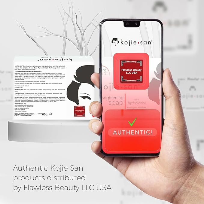 Kojie San Face & Body Skin Brightening Shower 9pc Set - the Original Kojic Acid Soap that Helps Reduce Dark Spots 6 x 135g Bars, Soap Dish and Facial Cleansing Brush…