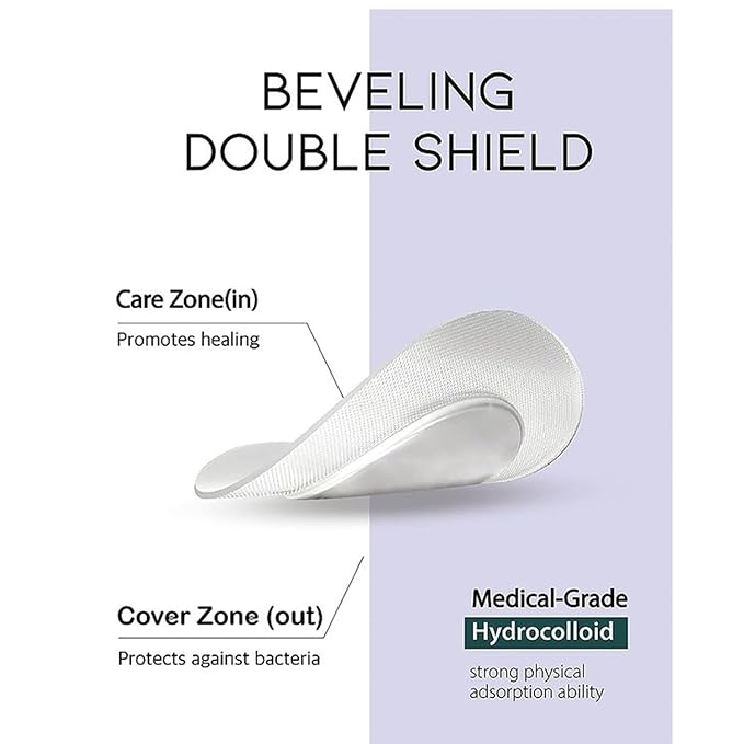 Madeca DERMA Ready Cure Patch Flexible – XL Hydrocolloid Patches for Large Area Coverage, Perfect for Acne, Zits, Blemishes, White & Blackhead Wound Care (10 Patches/Extra Large Size / 78mm)
