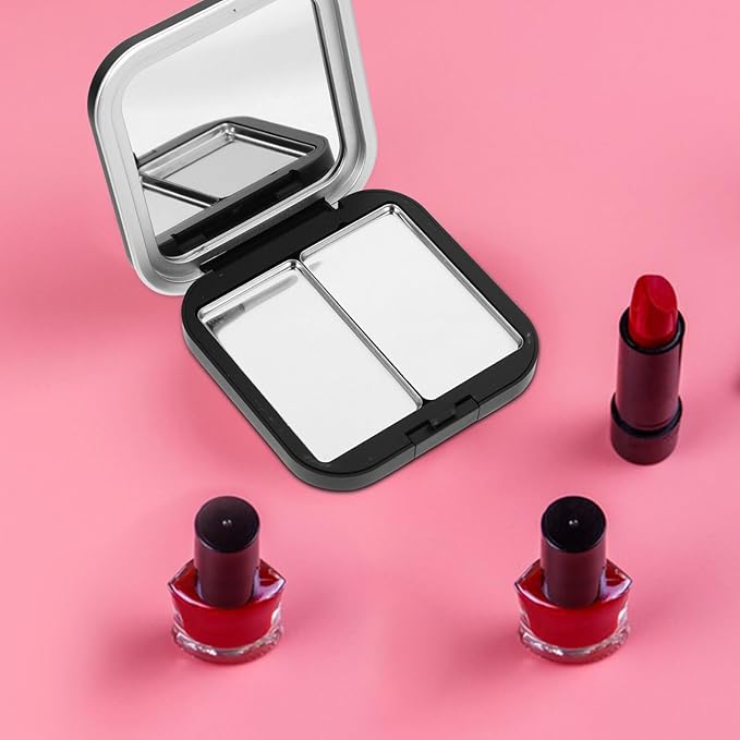 Makeup Pallet Magnetic Travel Containers Eyeshadow Palettes 2pcs Empty Eyeshadow empty eyeshadow empty makeup makeup Makeup Empty Empty Eyeshadow Containers Makeup Pallet Black Eyeshadow