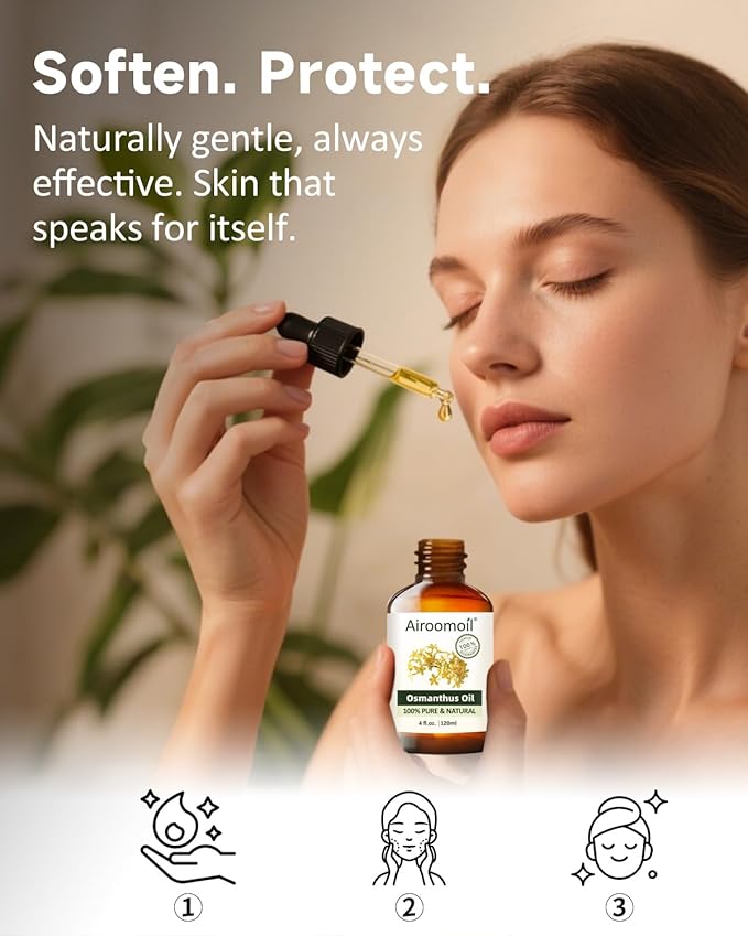 Pure Osmanthus Essential Oil, 100% Pure Natural Osmanthus Essential Oil, Premium Grade Essential Oils for Diffusers for Home, Skin, Care Massage, Soap Making, Aromatherapy, 4 Fl Oz | 120ml