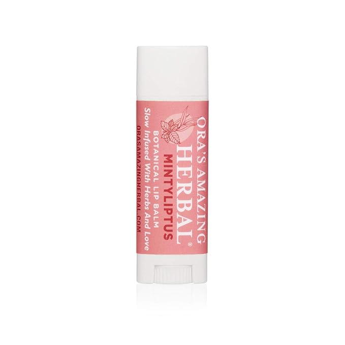 Natural Lip Balm, Herbal Infused, Mintyliptus Peppermint Eucalyptus, Calendula Lip Balm, Ora's Amazing Herbal