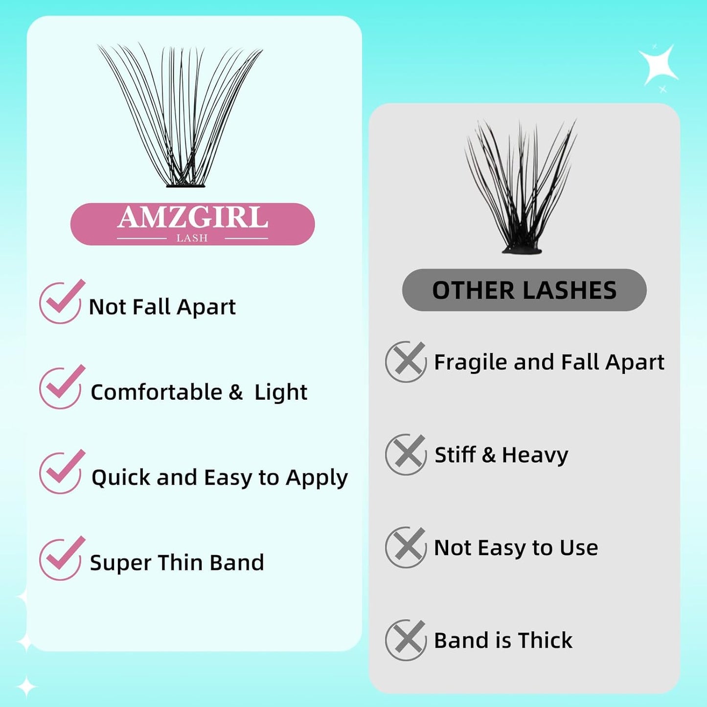 Lash Clusters Wispy 280PCS Eyelash Extension 30D 40D Cluster Lashes Individual Lashes DIY Lash Extension Natural Look Cluster Eyelash Extensions Soft False Eyelashes at Home for Beginners(16mm)