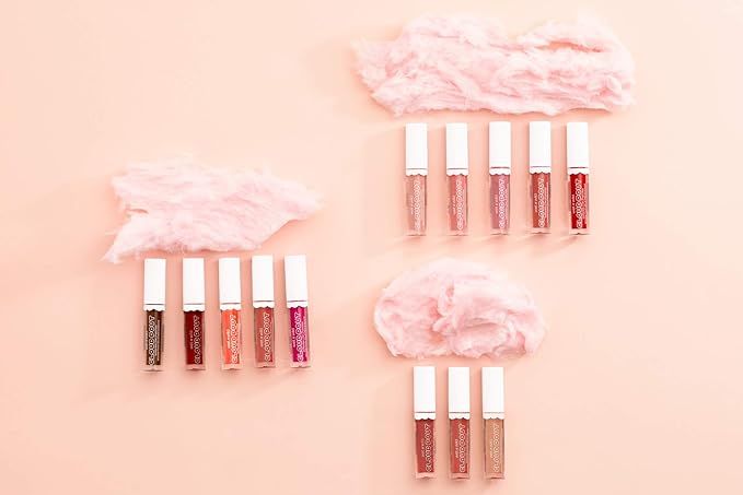 Liquid Lipstick By Wet n Wild Cloud Pout Marshmallow, Pink Cotton Candy Skies | Matte Lip Cream Mousse | Argan Oil | Vitamin E (Pack of 2)