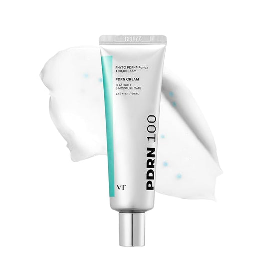 VT COSMETICS PDRN Cream 100, Nourishing & Restorative Moisturizer with 100,000 ppm Vegan PDRN, Lightweight Hydrating Cream for Glowy Glass Skin, Korean Skincare