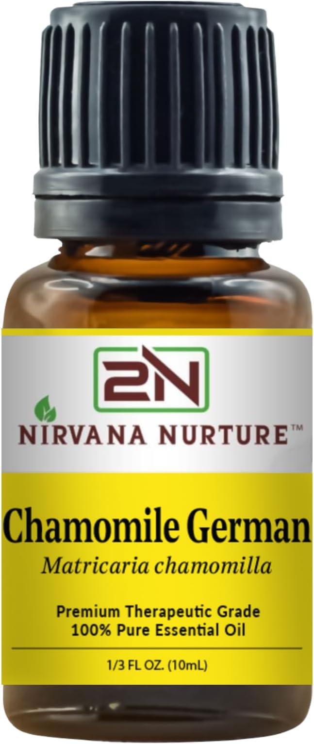Chamomile German Essential Oil 100% Pure Premium Therapeutic Grade, Undiluted - Aromatherapy Diffuser for Calm and Relaxation, Skin Care, Hair Care