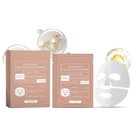 Retinol Collagen Face Mask – Korean Tightening Hydrogel Overnight Mask, Deep Moisturizing & Elasticity Boost, Long-Lasting Hydration & Brightening Skin (Collagen Face Mask)