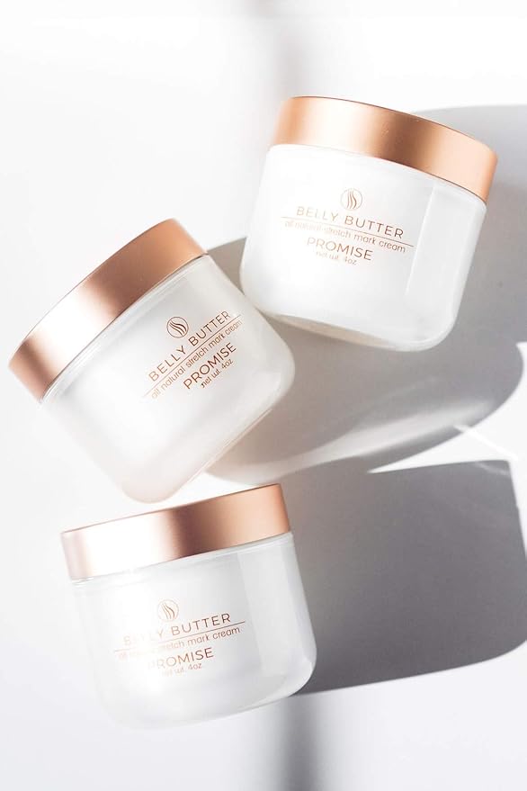 Promise Stretch Mark Prevention Kit, Scars and Dry Skin, Ultra-Hydrating Stretch Mark Cream and Stretch Mark Oil for Pregnant Women, Vegan, Non-Toxic, Set