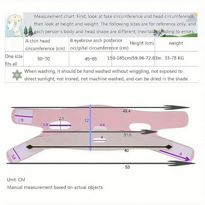 2pc V Line Face Lifting Strap - Chin and Cheek Lifting Bandage for V Face Lift - Sleeping Mask Strap for Women - Gift Idea