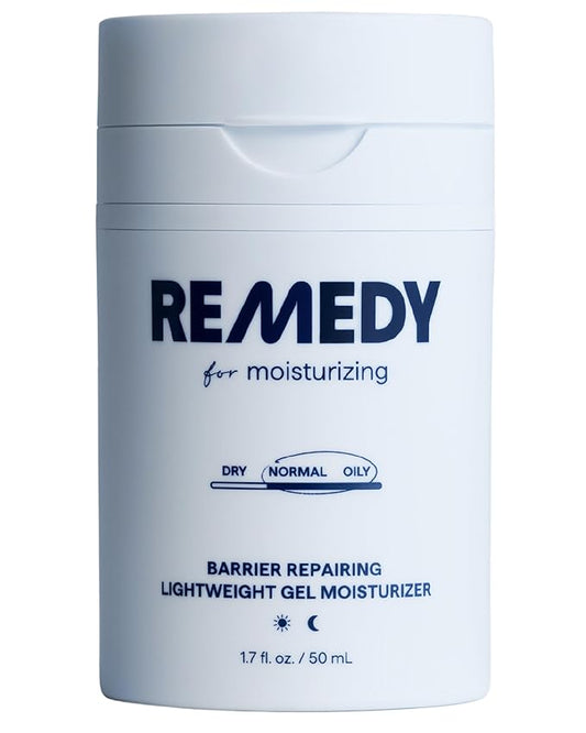 Remedy for Light Moisture - Barrier Repairing Hydrating Lightweight Gel Moisturizer Water Cream for Normal to Oily Skin - By Dermatologist Dr. Shah, 1.7 fl. Oz