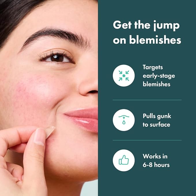 Mighty Patch Micropoint Large Hydrocolloid Pimple Patches for Face Blemishes from Hero Cosmetics, Acne Stickers for Early Stage Zits & Hidden Pimples, 395 Proprietary Micropoints, 8 Count