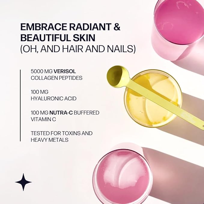 VERISOL Bioactive Hydrolyzed Collagen Peptides | Collagen Powder with Vitamin C & Hyaluronic Acid for Hair, Skin, and Nail Health | Skin Boost Plus (Mixed Berry) [50-Serves]