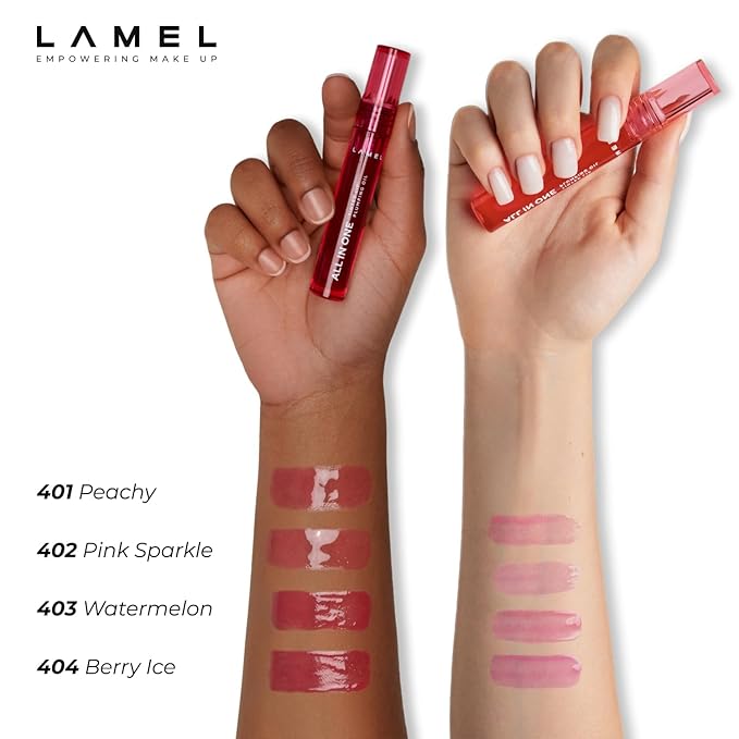 All-in-One Lip Tinted Plumping Oil - Universal Color & Moisture, Soft Balm for Day & Night Use, Lip Mask&Lip Gloss - Long-Lasting & Scented, Berry Ice 404-3ml/0.1fl.oz