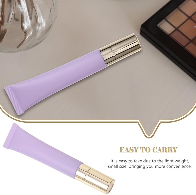 Empty Eye Cream Squeeze Tubes: 20ml Refillable Essential Oil Roller Sample Travel Container Cosmetics Roll on Bottle Dispenser for Lip Balm Gloss