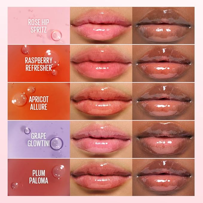 Kaja Lip Plumping - Juicy Glass 04 Grape Glowtini | Hydrating, Feel Plumped and Lightweight with Vitamin Tree Fruit Oil, Vegan, Cruelty-Free, Clear Tint Stain Shine Gloss Plumper, Long Lasting