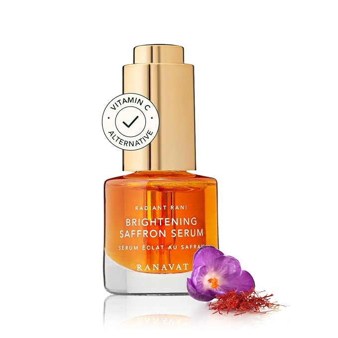 Brightening Saffron Serum - Discoloration Correcting Face Serum, Dark Spot Corrector, Vitamin C Alternative & Hyperpigmentation Treatment - Leaves Skin with a Healthy Glow (0.17 oz)