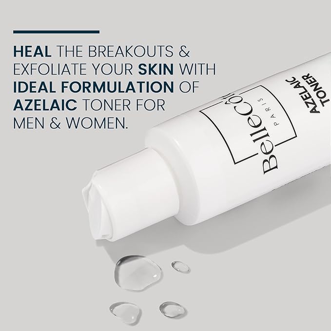 Skin Care Acne Treatment Toner - 10% Azelaic Acid, 2% Salicylic Acid, Tea Tree Oil Clean and Clear Acne Serum, Rosacea Treatment for Face, Reduces Blackhead | 4oz