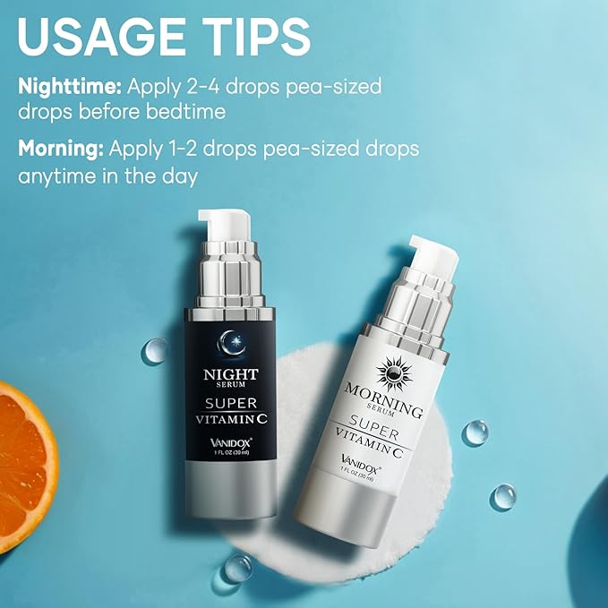 Super Vitamin C Serum for Women Over 70, All-In-One Formula, Made in USA, Hydrates, Firms, Lifts, and Targets Wrinkles, Age Spots, and Fine Lines, Vitamin C Serum (1fl oz x 2)