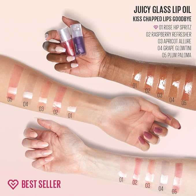 Kaja Lip Plumping - Juicy Glass 04 Grape Glowtini | Hydrating, Feel Plumped and Lightweight with Vitamin Tree Fruit Oil, Vegan, Cruelty-Free, Clear Tint Stain Shine Gloss Plumper, Long Lasting