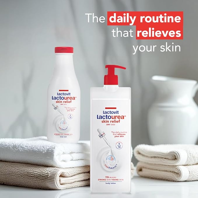 Lactovit| Lactourea Body Wash | Hydrating Shower Gel for Dry Skin | With Urea ProLactiC10 Complex, Lactic Acid & Pure Urea | Soft & Youthful Skin | Dermatologist Recommended |3 x 600 ml