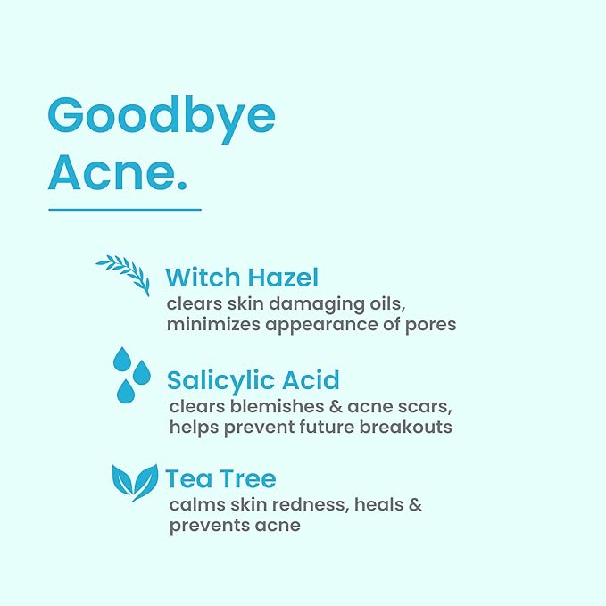 Acne Clarifying Face Toner for Teens by Natural Outcome Skin Care - Salicylic Acid Facial Astringent to Clear Acne & Purify Pores - Fragrance Free, Alcohol Free 6.7 oz