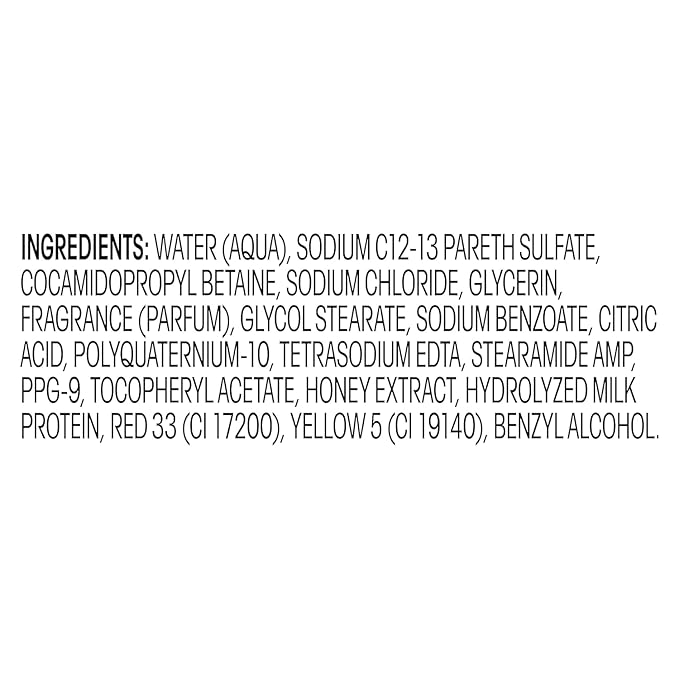 Suave Moisturizing Body Wash, with Milk & Honey and Vitamin E Extract, No Parabens, No Phtahaltes, 18 Oz Pack of 6