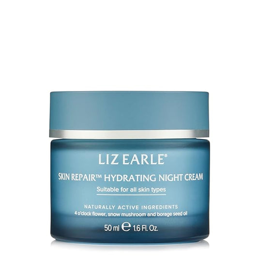 Liz Earle Skin Repair Hydrating Night Cream - Deeply Replenishing Face Moisturizer to Help Reduce Signs of Fatigue and Boost Hydration - Enriched with Plant-Based Hyaluronic Acid & Niacinamide (50 ml)