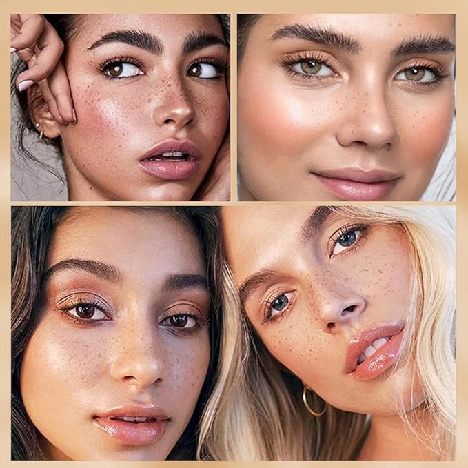 AKARY Freckle Pen Professional Lifelike Face Concealer Point Out Natural Waterproof Longlasting Soft Artificial Freckles Fine Makeup Freckle Pen Life Face Decoration (#02 Natural coffee)