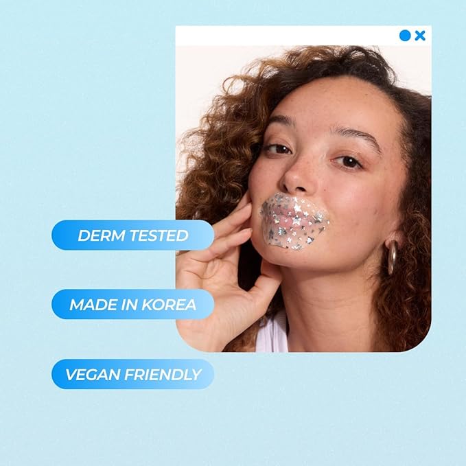 Vitamasques Lip Mask, 3-Pack -Birthday Cake Collagen Lip Mask Sheets, Repair for Dry & Chapped Lips - Nourishing & Hydrating - Vegan & Cruelty-Free Korean Skin Care