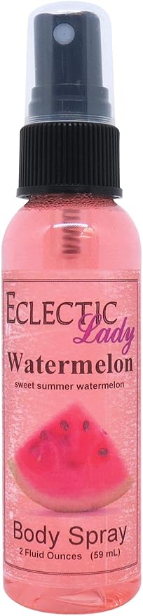 Eclectic Lady Watermelon Body Spray, 2 ounces, Body Mist for Women with Clean, Light & Gentle Fragrance, Cologne with Soft, Subtle Aroma For Daily Use
