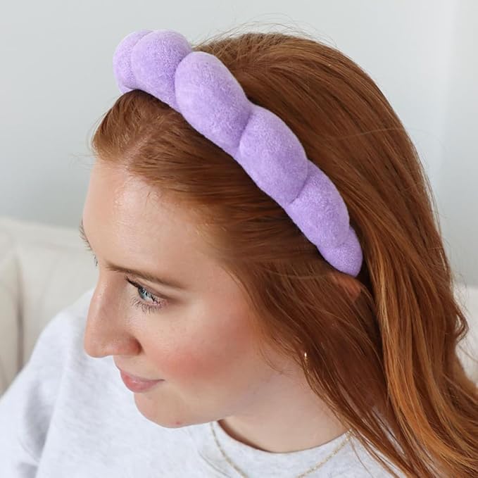 Spa Terry Cloth Headbands for Facial Skincare, Makeup Application, and Face Washing - Puffy and Absorbent Design for Mask, Skin Treatment