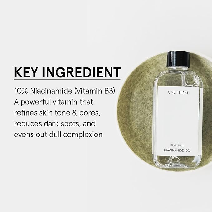 ONE THING Niacinamide 10% Toner 5.07 Fl Oz | Vitamin B3 Hydrating Revitalizing Soothing Facial Daily Essence Dull, Oily Skin | Discoloration, Redness, Acne Scars Relief, Uneven Tone | Korean Skin Care