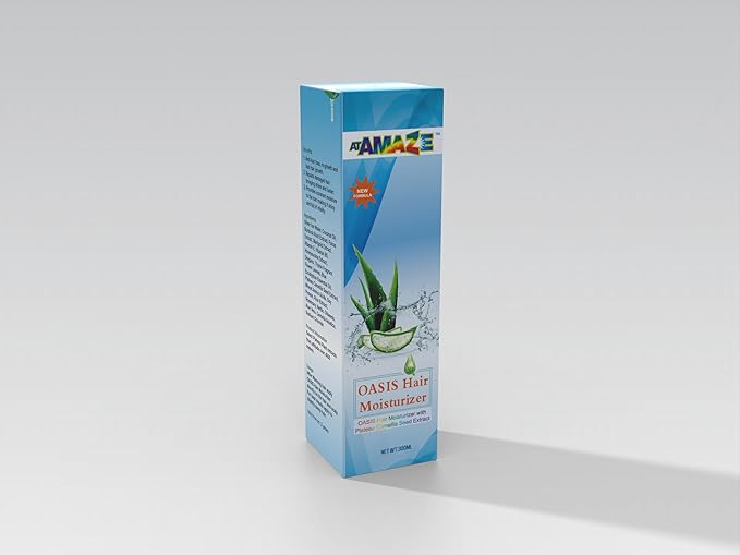 Oasis Hair Moisturizer, 300ml Natural with Aloe Vera, Detangles, Softens, Effectively Moisturizes Hair, Improves Manageability, Prevents Breakage, Promotes Hair Growth, Creamy in Pump Bottle